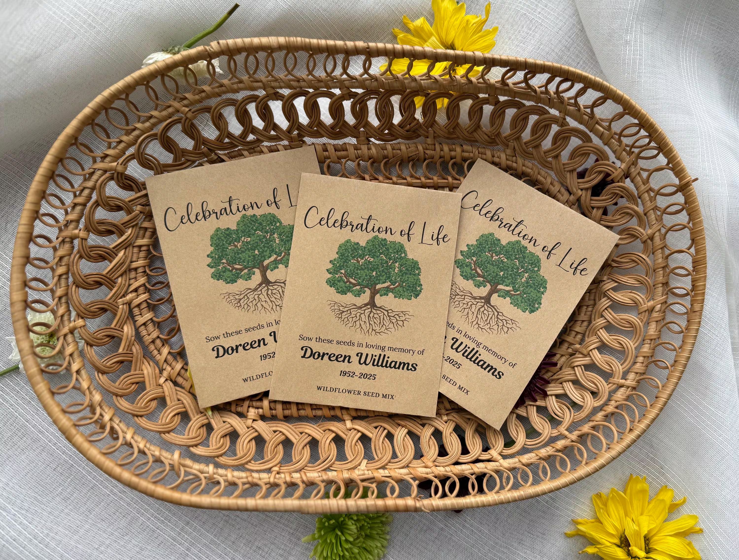 Tree of Life Memorial Seed Favor