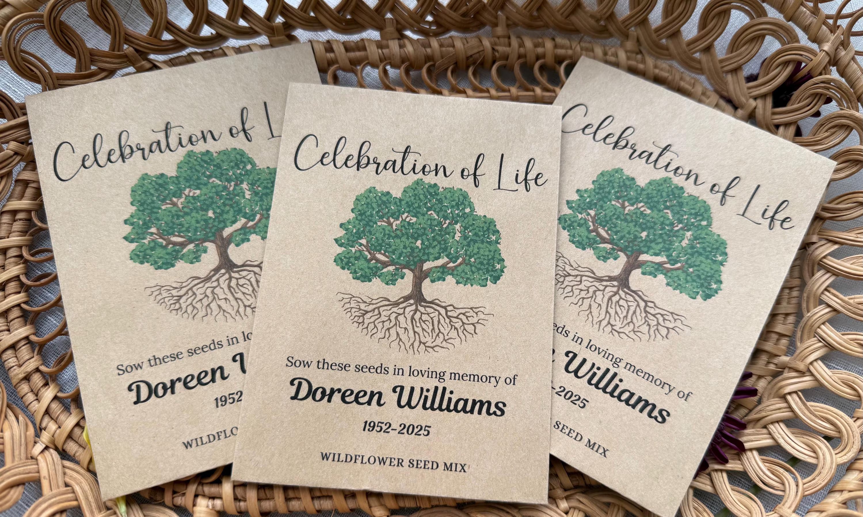 Tree of Life Memorial Seed Favor