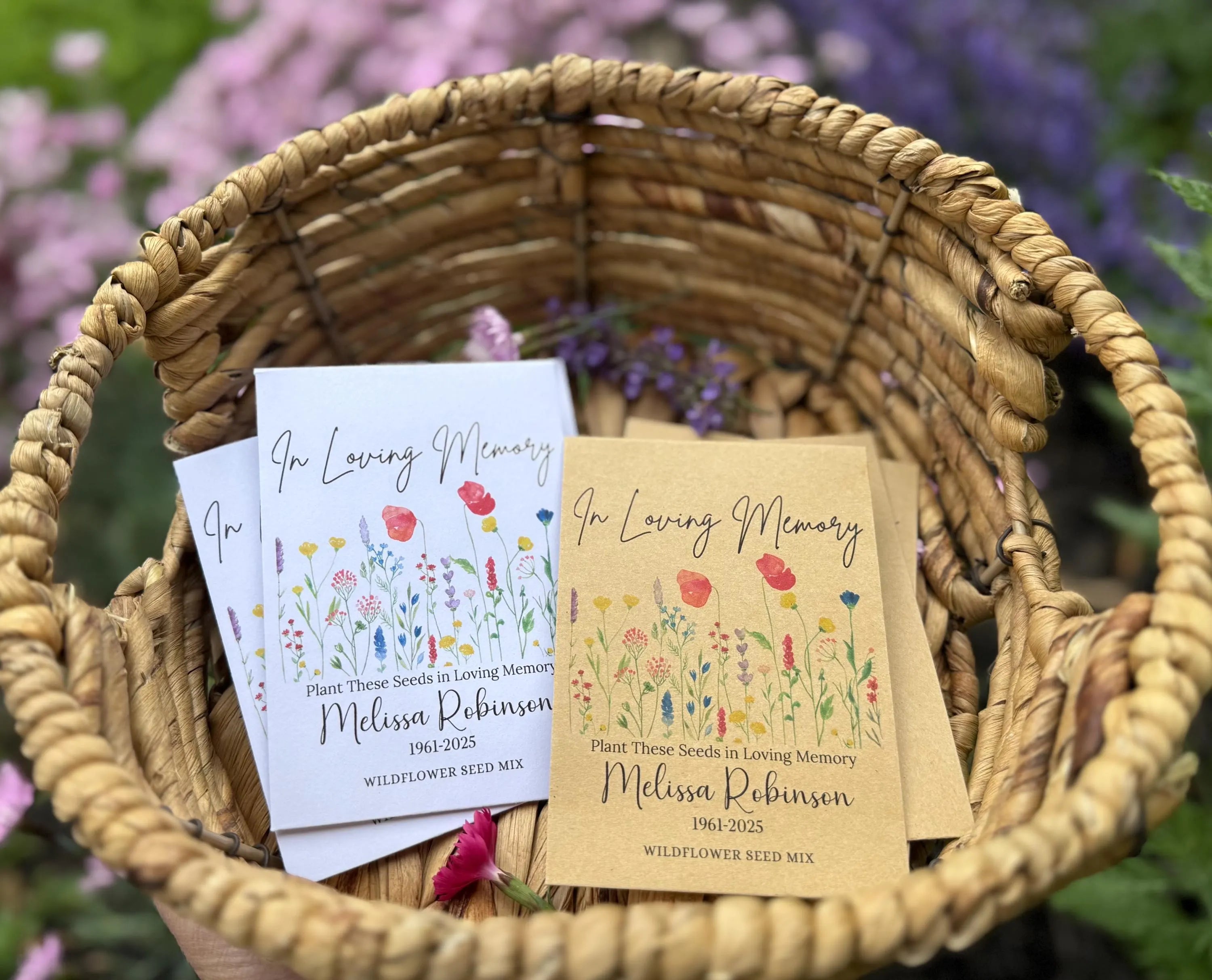 In Loving Memory Wildflower Seed Favor