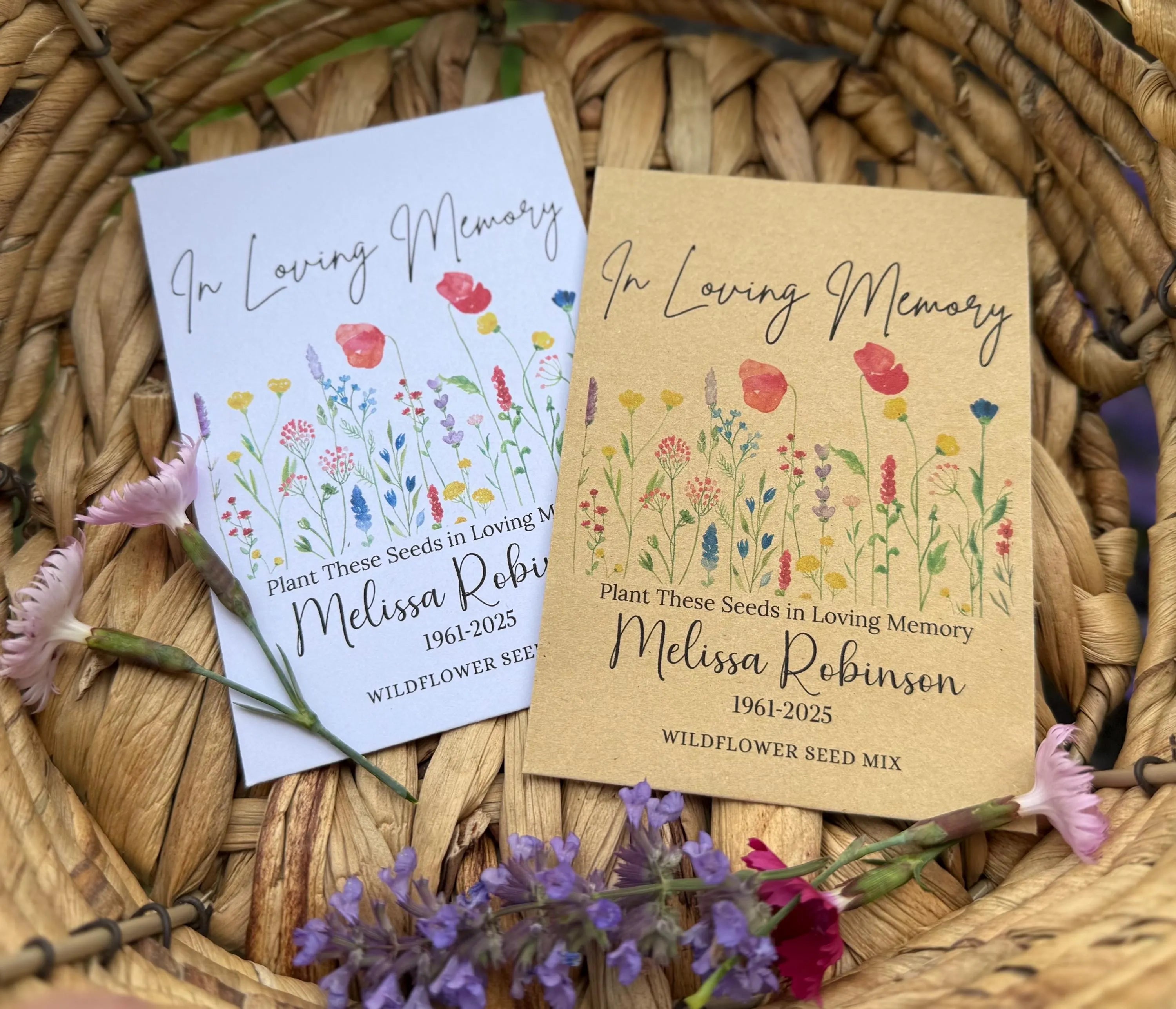 In Loving Memory Wildflower Seed Favor