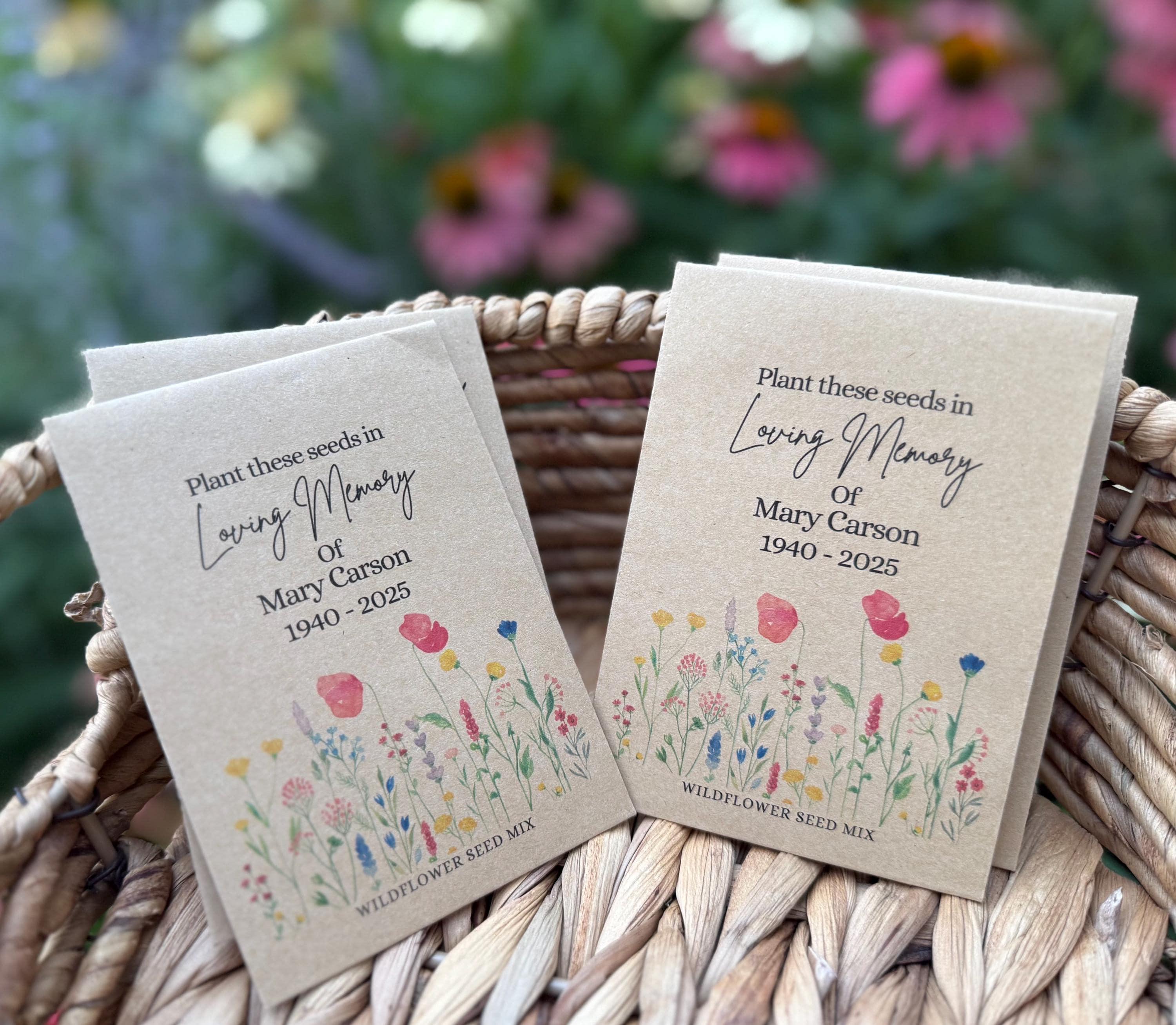 In Loving Memory Wildflower Seed Favor