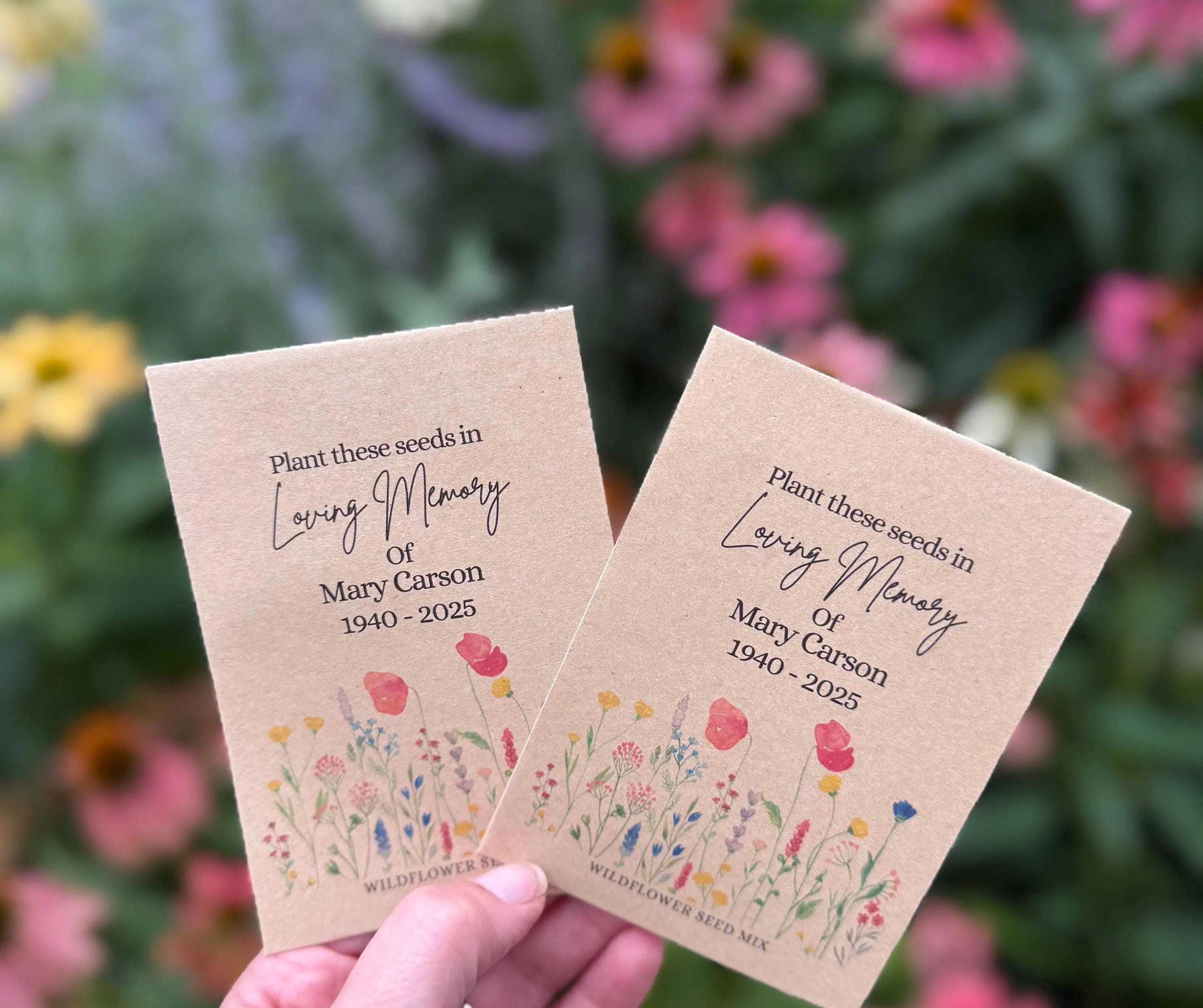 In Loving Memory Wildflower Seed Favor