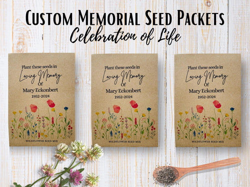In Loving Memory Wildflower Seed Favor